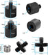 Threaded Tripod Screw Adapter Double Head Stud Standard Mounting Thread Converter 1/4" Male to 3/8" Female Adapter Set for Camera Cage Mount Light...