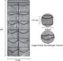 Clear Crystal 1 Pack 12Pockets Large Hanging Shoe Organizer Over The Door Shoe Rack for Closet Door Storage Shoe Holder Hanger, 4Hooks, Grey (59''...