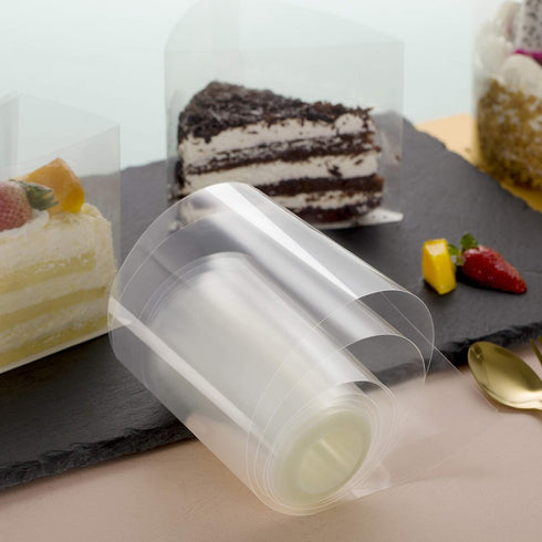 Cake Collar 4 x 600inch(150 ?m thick) Acetate Sheets for Baking, Transparent Acetate Roll Acetate Cake Collars, Mousse Cake Cake Strips for Chocol...
