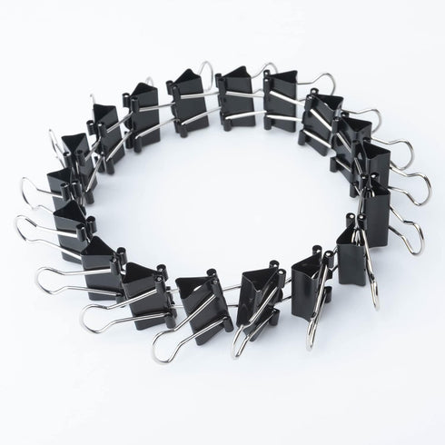 Metal Small Binder Clips Small for Paperwork,50 Pack 3/4 Inch Paper Clamps Clips Office Supplies,Mini Black Office Clips...