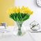 Artificial Tulips 10Pcs Real Touch Fake Tulips PU Flower Arrangement Bouquets for Home Party Decoration (Yellow)...