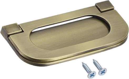 uxcell Finger Flush Pull Handle 74x34x5mm Rectangle for Drawer Door Bronze Tone...