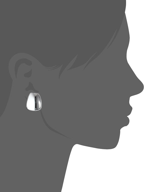 Robert Lee Morris Soho Silver Wide Wedge Clip-On Earrings...