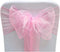 Elegant Organza Chair Sashes Sheer Fabric Sashes for Weddings, Parties, and Special Events – (Pack of 10 Pieces, Baby Pink)...