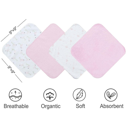 Softan Baby Washcloths, 24Pack Baby Wash Cloths Extra Soft & Ultra Absorbent, Baby Towels and Washcloths Face Towel Unisex for Boys Girls Body, Wa...
