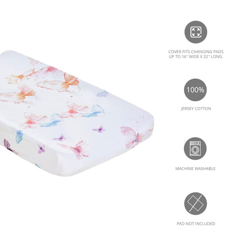 Oilo Changing Pad Cover, Breathable 100% Turkish Cotton Fitted Jersey, 300 Thread Count, Machine Washable, Fits Standard Changing Pads (32" x 16")...