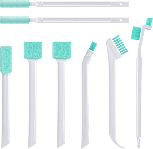 Small Cleaning Brushes for Household, 8Pcs Set with Detailed Cleaning Tool for Windows, Doors, Bottles, Car, and More...