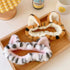 2 PCS Women Animal Ear Tiger Print Fuzzy Hairband Makeup Headband Elastic Stretch Head Wrap for Skincare Spa...