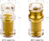 Acrylic Condiment Salt Pepper Chili Powder Shaker Cruet Bottle Seasoing Spices Pot Jar with nine-hole cover, Gold&Clear,?5xH9.4cm,75ml, YTBH-0819...