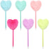 6 Pack Colorful Fluffy Ball Pen,Heart Shape Pom Pom Pen for Girls Creative Plush Pen Ballpoint Pens for School and Office Supplies...