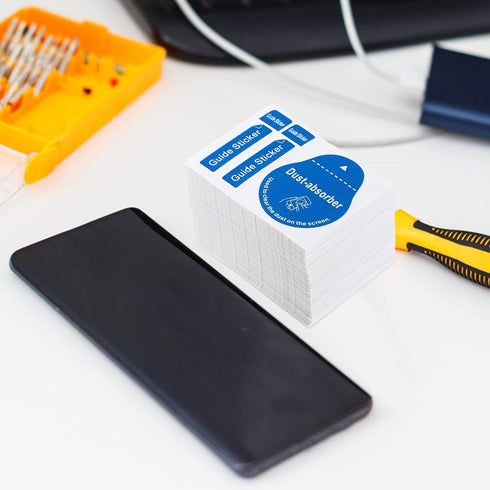 200pcs Glass Dusting Dedust Tempered Absorber Phone Removal Sticker/Laptop Computer Guide Touch Blue Cell Duster/Sticker, Sticker Cleaning Camera ...