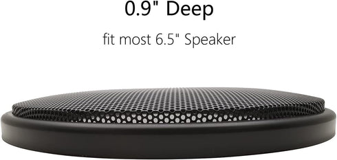 6.5" Speaker Grill Covers, Car Speaker Subwoofer Guard Protector, ABS Plastic Frame with Metal Mesh, Black - 2Pcs...