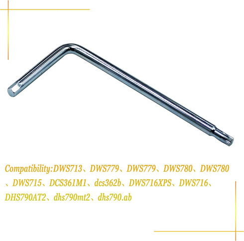 N600007 Miter Saw Wrench Fits For Dewalt Miter Saw DWS713 DWS779 DWS779 DWS780 DWS780 DWS715 DCS361M1 DCS361B DWS716XPS DWS716 DHS790AT2 DHS790AT2...