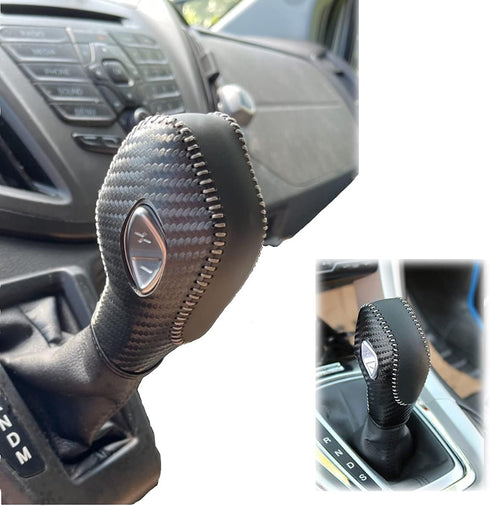 PU Carbon Fiber Gear Shift Knob Cover for Ford Focus 2012 2013 2014 2015 2016/ Ford Fiesta 2014 2015 2016 / Ford Fusion S,Ford Fusion SE 2013 2014...