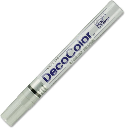 Marvy Uchida DecoColor Broad Point Paint Markers (UCH300SSLV), Silver, 1 Count (Pack of 1)...