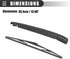 Motoforti Windshield Wiper Blade Arm Set, 14 Inch Rear Window Wiper Kit, for Kia Borrego 2009, Rubber, Black...