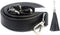 BEAULEGAN Purse Strap Replacement - Full Grain Microfiber Leather - 59 Inch Long Adjustable for Crossbody Shoulder Bag - 0.7 Inch Wide, Black/Silv...
