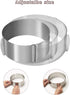 2 Pack 6-12 Inch Cake Mold Ring, Retractable Stainless Steel Adjustable Round Mousse Cake Ring Milk Bar Mold Cake DIY Baking Mould Tool...