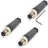 3 Pcs M8 Connector 4 Pin Male Straight Plastic Shell Aviation Plug Screw-Joint for Cable Unshielded, Field Assembly Wireable Connector IP67 Indust...