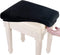 SINOSSO Soft Velvet Vanity Bench Cover, (15"- 19.5") L x (11.8"- 15.7") W Stretch Washable Rectangle Saddle Bar Stool Slipcover, (XS, Black)...