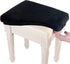 SINOSSO Soft Velvet Vanity Bench Cover, (15"- 19.5") L x (11.8"- 15.7") W Stretch Washable Rectangle Saddle Bar Stool Slipcover, (XS, Black)...