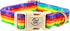 Elegant little tail Dog Collar, LGBT Holiday Pet Collar Dog Durable Rainbow Love Print Dog Collars Plastic Buckle Soft Pet Gift Adjustable Dog Col...