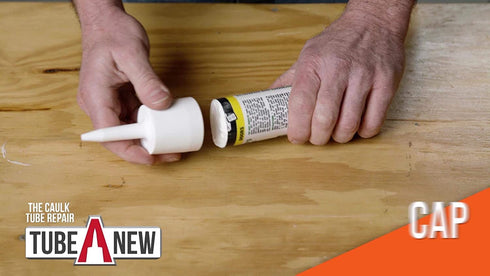 TubeANew Caulk Tube Saver - Repair and Reuse Dried or Clogged Tubes - 1 Pack, 5 Pieces with 50 Caulk Cap, Red Caulk Saving Cap...