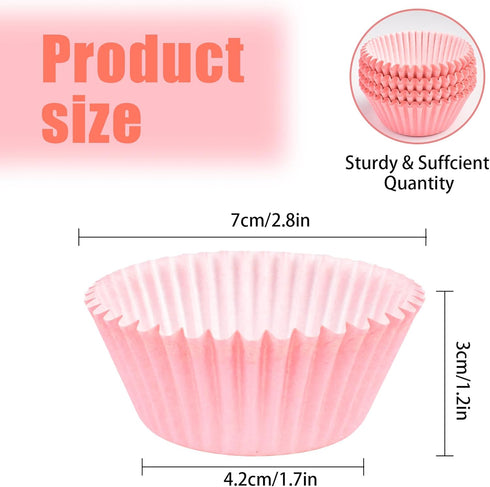 Cupcake Liners for Baking, 100PCS Muffin Liners, Standard Baking Cups Paper, Cupcake Wrappers Non Stick, Greaseproof Cupcake Cups Muffin Papers Ho...