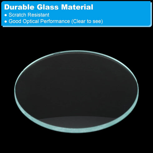 PATIKIL 12" (300mm) Focal Length Flat Convex Lens, 3 Pack 50mm Diameter 4mm Height Glass Optically Polished Round Edges Lens for Physics Experimen...