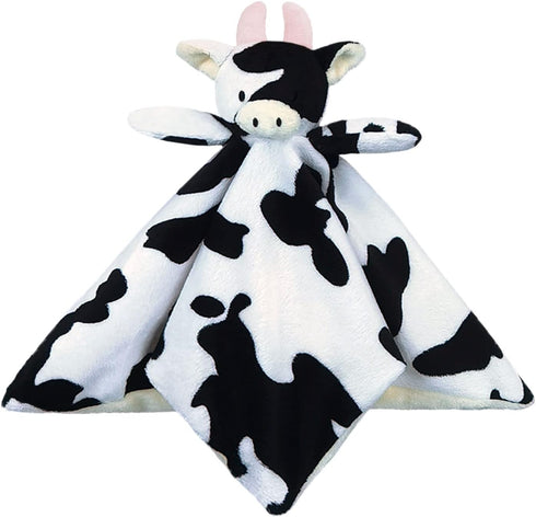 Baby Cow Soft Stuffed Animal Security Blanket, Plush Cow Character Lovey Blanket, Baby Shower/Nursery Gift, Cuddly Newborn, Infant, Toddler Snuggl...