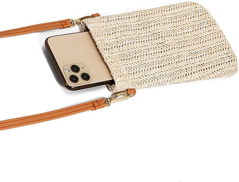 Summer Straw Beach Bag Tote Shoulder Bag Handwoven Purse Handbag for Women Girls Outdoor Casual Top Handle Cross Body Bag...