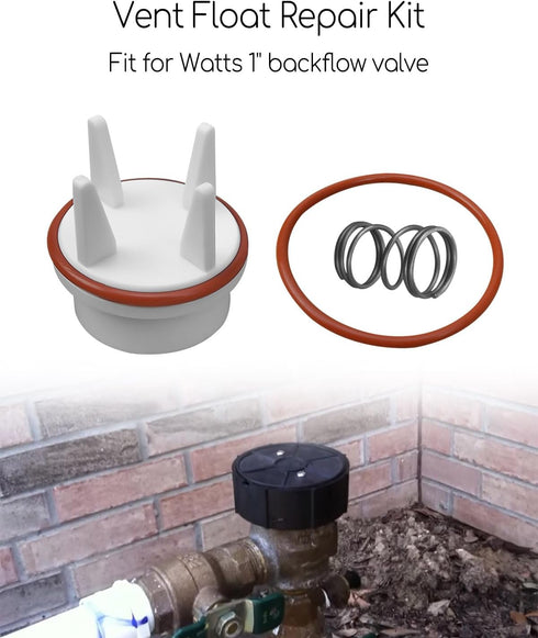 800M4 Vent Float Repair Kit Fit for 1" Watts 800QT Backflow Valve, 1 Inch Pressure Vacuum Breaker Repair Kit with Rubber O-ring...
