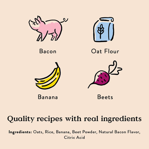 Bocce's Bakery Banana Bacon Crispy Dog Treats, 10 oz...