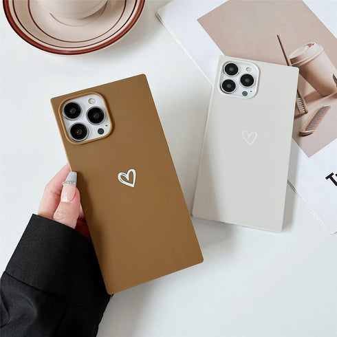 Cocomii Rectangle Case Compatible with iPhone 13 Pro Max - Silicone, Luxury, Slim, Matte, Soft Touch, Love Hearts, Fingerprint Resistant, Anti-Scr...