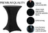 Tina's 32x43 Inch Highboy Spandex Cocktail Table Covers Black, Cocktail Table Spandex Covers, Fitted Stretch Cocktail Table Tablecloth for Round T...