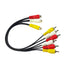 Seadream 3 RCA Female Jack to 6 RCA Male Plug Splitter Audio Video AV Adapter Cable 12inch...