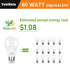 YukiHalu LED Amber Light Bulbs, A19 1800K E26 800Lm, 60W Equivalent Soft Warm Sleep Light Bulbs for Healthy Sleep, Baby Nursery Light, Bedroom Nig...