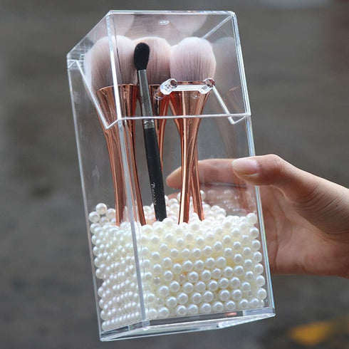Makeup Beads for Brushes,AIYoo Art Faux Pearls 1500 pcs for Lipstick, Mascara, Eyeliner,Makeup Brush Holder Organizer, Highlight Plastic Round Pea...