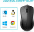 Rapoo Silent Wired Mouse, 1000 DPI 5ft Cord Quiet Button Optical Computer Mouse, Left Right Hand Use, for Laptop Chromebook Mac Notebook, Matte Bl...