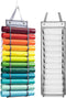 Chemlliy Vinyl Roll Holder 12 Compartments Vinyl Storage Organizer Hanging Vinyl Storage Rack Craft Vinyl Roll Organizer Wall Mount...