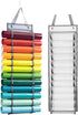 Chemlliy Vinyl Roll Holder 12 Compartments Vinyl Storage Organizer Hanging Vinyl Storage Rack Craft Vinyl Roll Organizer Wall Mount...