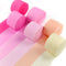 PartyWoo Pink Crepe Paper Streamers 6 Rolls 492 ft Pack of Light and Hot Pink Peach Light Yellow Crepe Paper for Wedding Baby Shower Gender Reveal...
