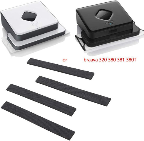 4Pcs Robot Tire Wheel Tire Leathers Robot Vacuum Cleaner Mopping Robot Wheel Tire Leather Fetal Skin Replacement Fit for IRobot 380t...