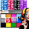 15 Colors Face Painting Kit for Kids Party,Cosplay,Clown,Costume Makeup Pallet-Parties,Birthday,Halloween Face and Body Paint Berggers...