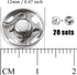 Ouliget Metal Sew On Snap Buttons, Fasteners Press Studs for Sewing Clothes Jeans Overcoat DIY,12mm Dia Snaps,20 Sets,Silver...
