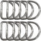 10pcs/Pack 1-1/2 inch Metal D Ring Semi-Circular Non Welded Nickel Plated for Hardware Bags Ring Hand DIY Accessories(Nickel, Webbing Size 38mm)...