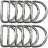 10pcs/Pack 1-1/2 inch Metal D Ring Semi-Circular Non Welded Nickel Plated for Hardware Bags Ring Hand DIY Accessories(Nickel, Webbing Size 38mm)...