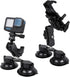Double Suction Cup Car Base Mount with 1" Ball, Window Suction Cup Holder, Compatible with RAM Mounts B Size 1 Inch Ball Double Socket Arm...