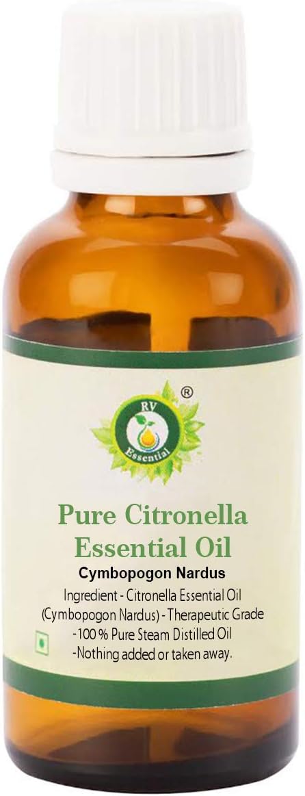 Citronella Essential Oil | Cymbopogon Nardus | Citronella Oil | for Diffuser | for Body | for Skin | 100% Pure Natural | Steam Distilled | Therape...