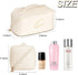Travel Makeup Bag, Cute Love Cosmetic Bags for Women, Large Capacity Waterproof Portable Pouch Open Flat Toiletry Bag Make up Organizer with Divid...